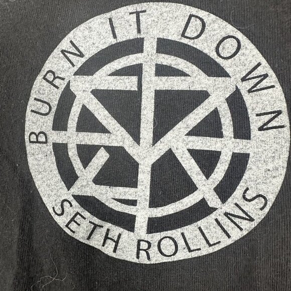 WWE Authentic Wear Seth Rollins Kingslayer T-Shirt XL Black Short Sleeve Cotton - Picture 5 of 6